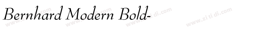 Bernhard Modern Bold字体转换